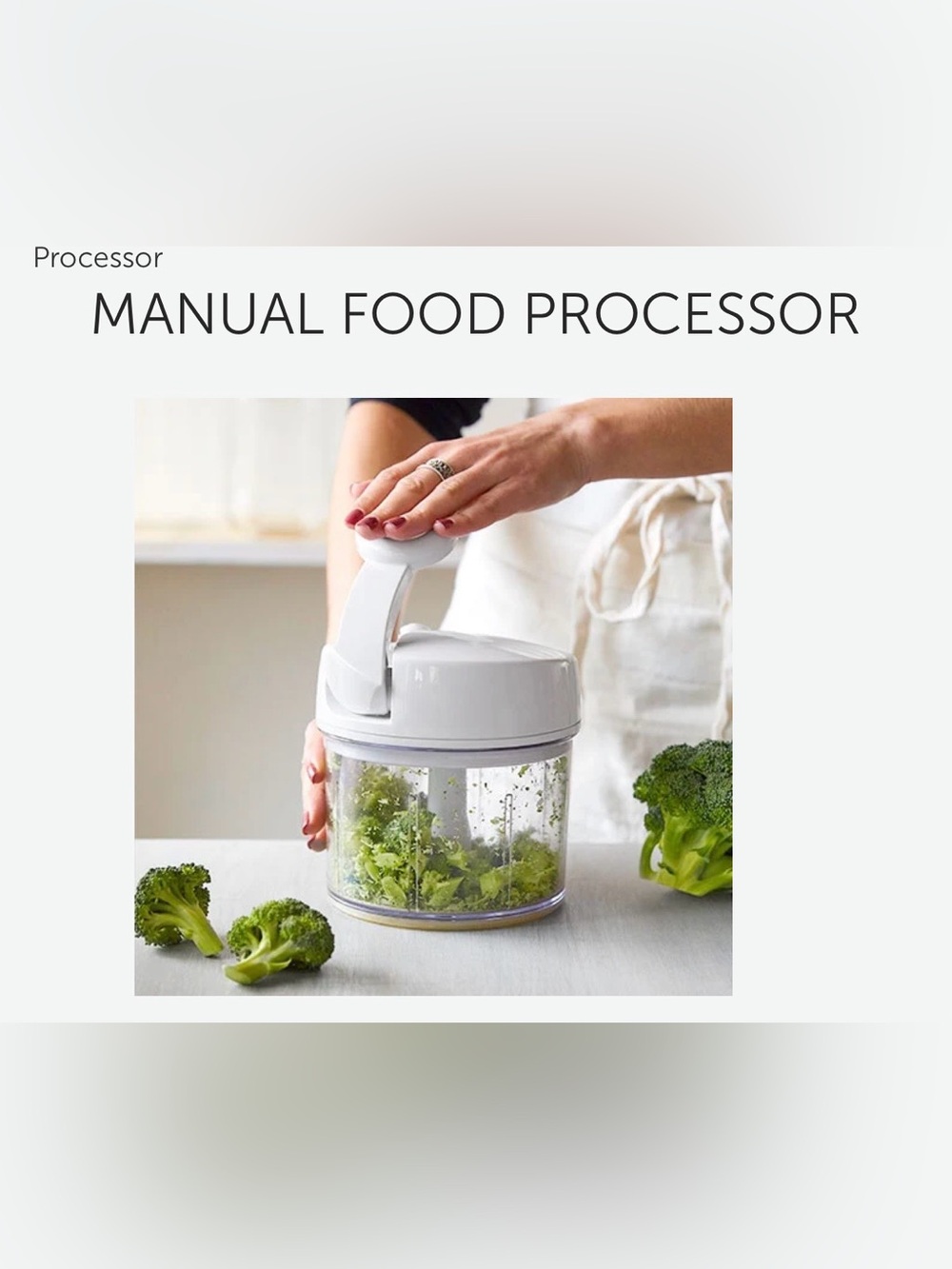 NIB PAMPERED CHEF 3 C MANUAL FOOD PROCESSOR WITH PUMP HANDLE & STORAGE LID #2581